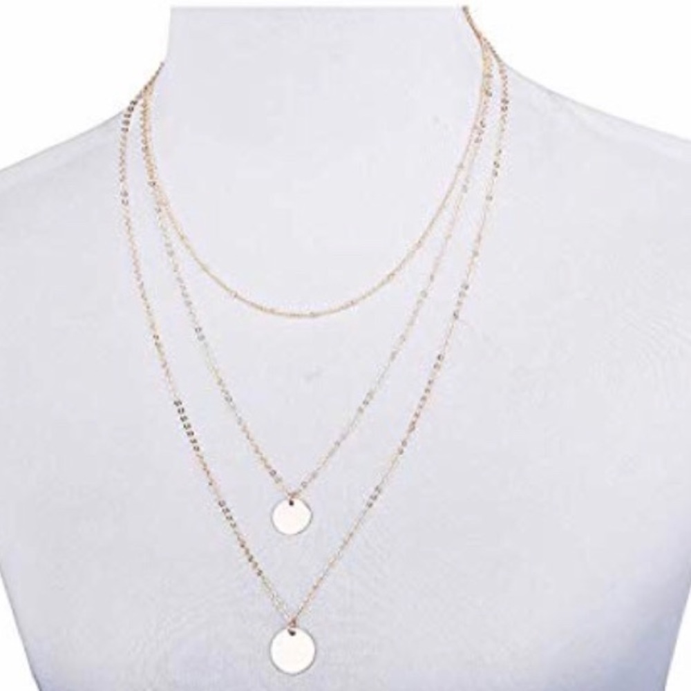 SIX gold layered necklaces